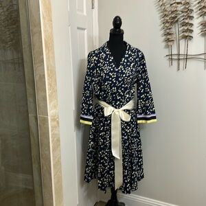 Boden Riviera navy cotton shirt dress NWT size 16 R has stretch too